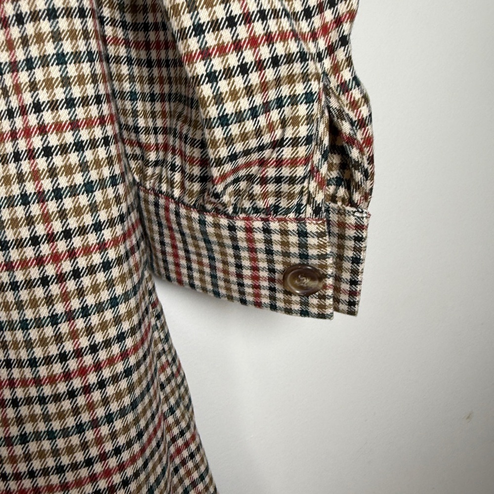 Gal Meets Glam Sz 10 Brooke Dress Plaid A-line Square Long Sleeves Pockets Prep - Picture 6 of 16